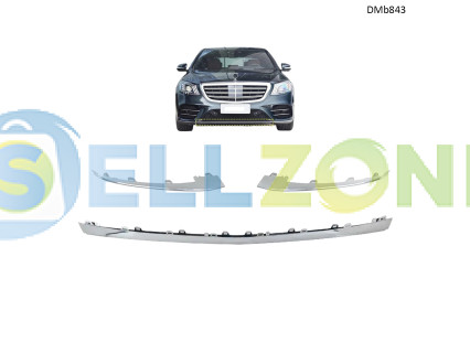 Ρύθμιση χρωμιωμένης λωρίδας για μπροστινό προφυλακτήρα Mercedes S-Class W222 (2018–2020) – DMb843